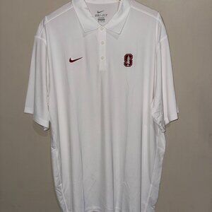 Nike Stanford Cardinal Team Issue On-Field Football Polo Golf Shirt 2XL 997857